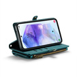 θήκη CASEME για Samsung Galaxy A55 5G, RFID Leather Wallet, με λουράκι ώμου, πράσινη
