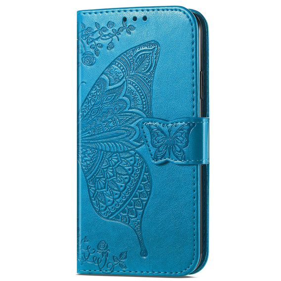 Θήκη με πτερύγιο για Xiaomi Redmi Note 13 Pro 5G, Butterfly, μπλε