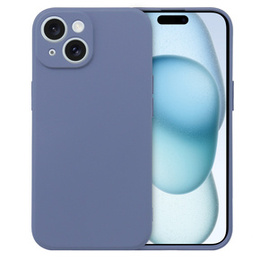 Θήκη για iPhone 15 Plus, Silicone Lite, γκρι