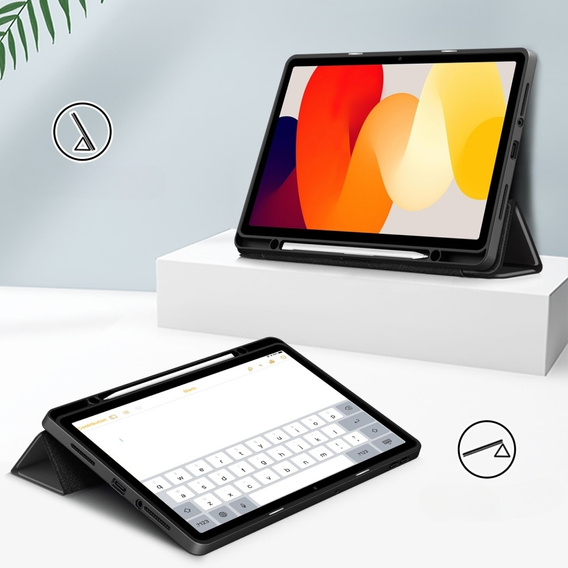 Θήκη για Xiaomi Redmi Pad SE 11", Smartcase Hybrid, με χώρο για γραφίδα, μαύρη