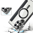 Θήκη με πτερύγιο για Samsung Galaxy S25 Ultra, RFID Rhombus Wallet MagSafe CamShield, μαύρη