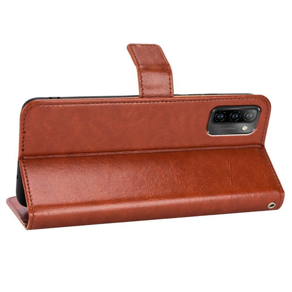 Θήκη με πτερύγιο για Ulefone Note 12P, Wallet, καφέ