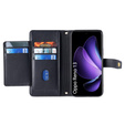 Θήκη με πτερύγιο για Oppo Reno 13, Wallet Zipper Pocket, μαύρη