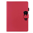 θήκη για iPad 10.2" 2021/2020/2019 (9/8/7 gen.), με πτερύγιο, animal, κόκκινη