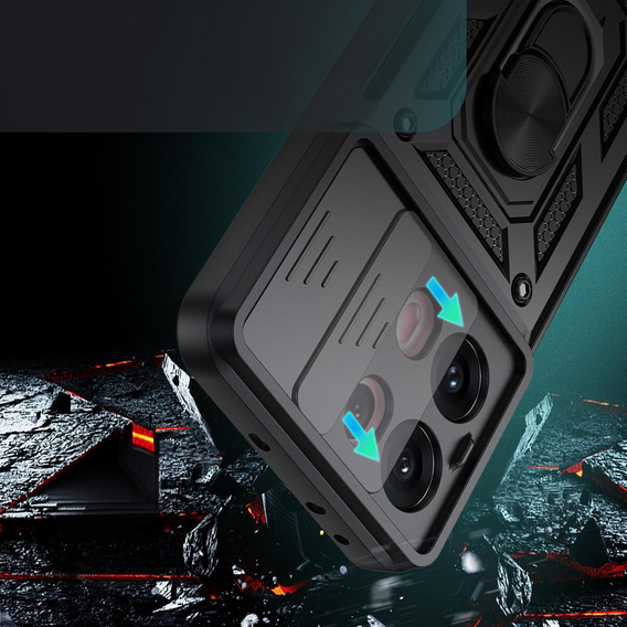 Θήκη για Oppo Reno 13 Pro, CamShield Slide, μαύρη