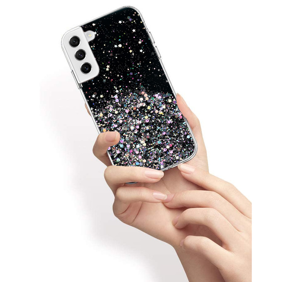 Θήκη για Samsung Galaxy S21 FE, Glittery, μαύρη