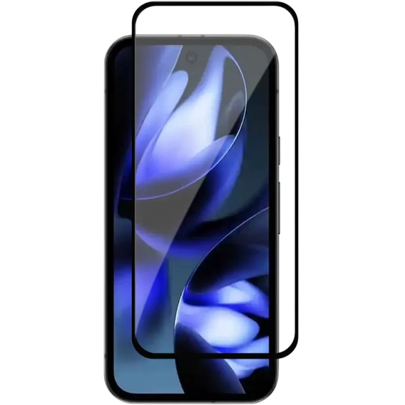 Μετριασμένο γυαλί 3D για Google Pixel 9A, μαύρο πλαίσιο