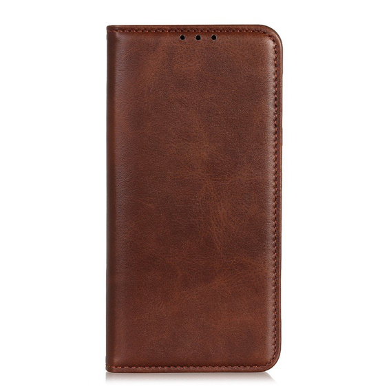 θήκη με πτερύγιο για Samsung Galaxy M51, Split Leather, καφέ