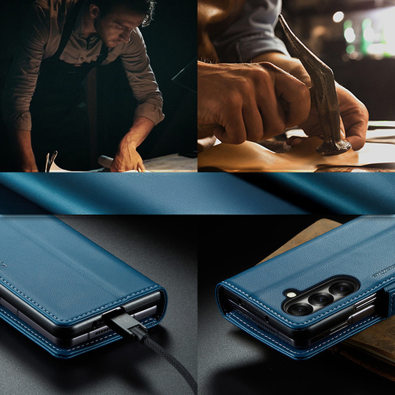 CASEME Litchi θήκη πορτοφόλι flip για Samsung Galaxy Z Fold7 5G