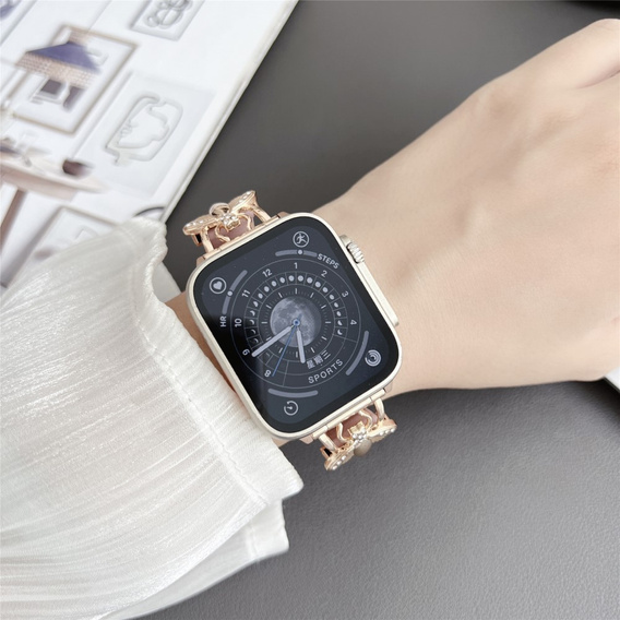 Δερμάτινο λουράκι για Apple Watch 1/2/3/4/5/6/7/8/SE/Ultra 42/44/45/49mm, Μπεζ