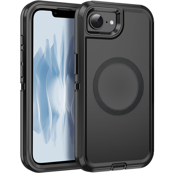 Θήκη με πλαίσιο για iPhone 16E, για MagSafe, μαύρη