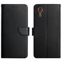 θήκη με πτερύγιο για Samsung Galaxy Xcover 7, Split Leather, μαύρη