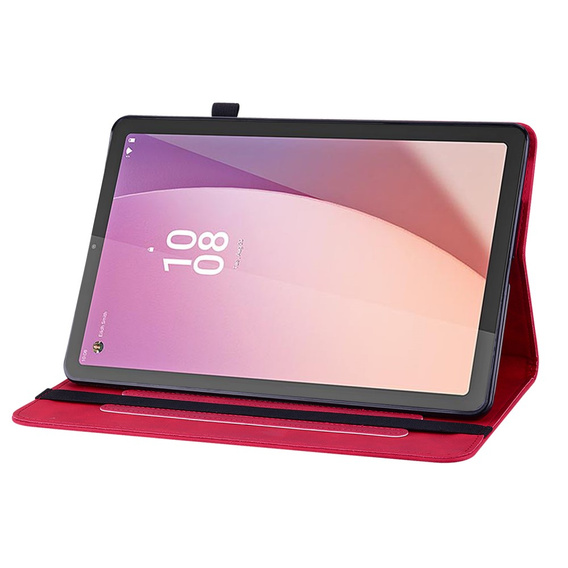 Θήκη για Lenovo Tab M9, Wallet Pen Slot, κόκκινη