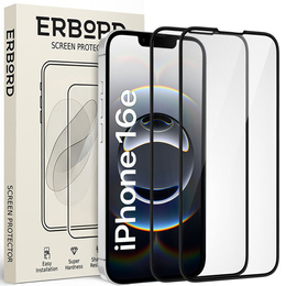 2x Μετριασμένο γυαλί για iPhone 13/13 Pro, ERBORD 3D πλήρης οθόνη