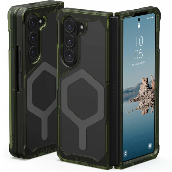 Urban Armor Gear Θήκη για Galaxy Z Fold 5 5G, Plyo MagSafe, διαφανής / πράσινη