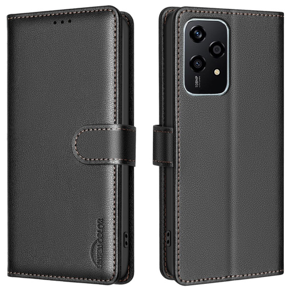 θήκη με πτερύγιο για Honor 200 Lite, BINFEN Wallet, μαύρη