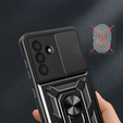 Θωρακισμένη θήκη για Samsung Galaxy A26, CamShield Slide, μαύρη + Μετριασμένο γυαλί 9H