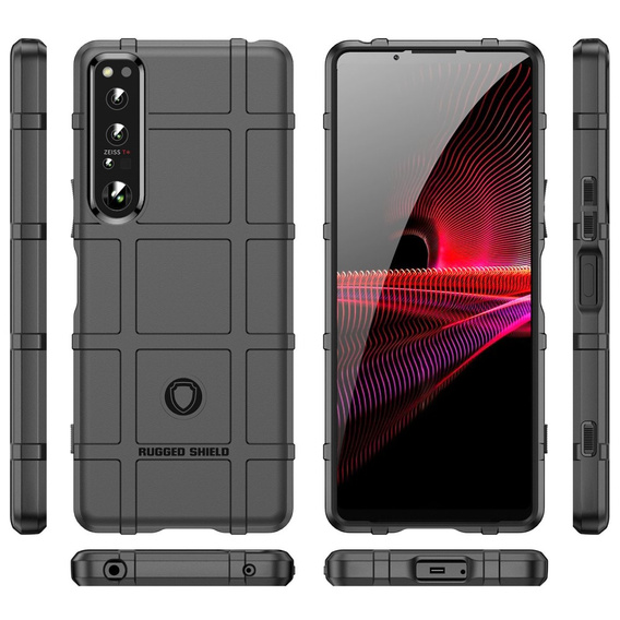 Θήκη για Sony Xperia 1 IV, Rugged Shield, μαύρη