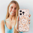Μαγνητική θήκη με floral laser σχέδιο για iPhone 16 Pro