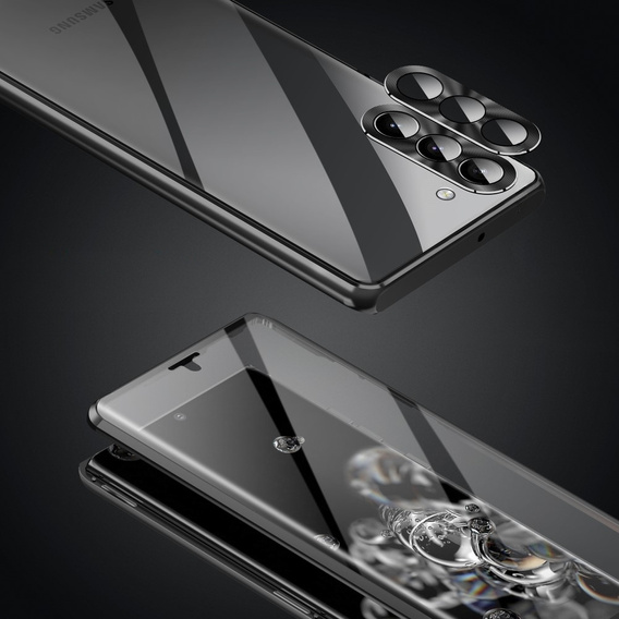 θήκη για το Samsung Galaxy S23 Plus, Magnetic Dual Glass, μαύρη