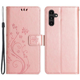 Θήκη με πτερύγιο για Samsung Galaxy A55 5G, Wallet, Butterfly, μωβ