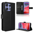 Θήκη με πτερύγιο για Motorola Edge 50 Pro, Wallet Smart Magnet, μαύρη