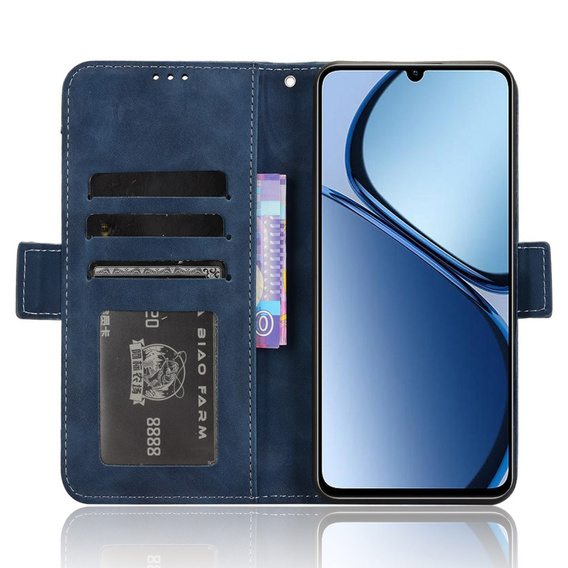 Θήκη με πτερύγιο για Realme C61, Card Slot, σκούρο μπλε