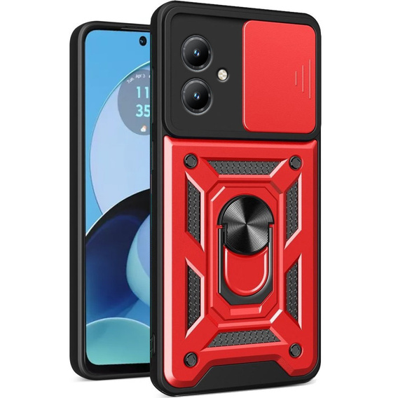 Θήκη για Motorola Moto G14, CamShield Slide, κόκκινο