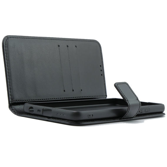 Θήκη με πτερύγιο για Oppo A38 4G / Oppo A18 4G, Crazy Horse Wallet, μαύρη