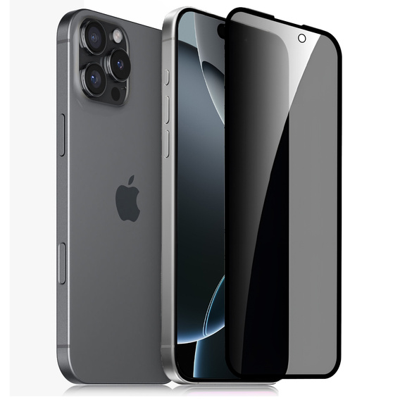 Γυαλί με σκληρυνόμενη προστασία ERBORD 9H Easy App Anti-Peep για iPhone 17 Pro / 17 / 16 Pro