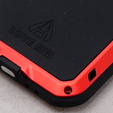 Love Mei Θήκη για iPhone 12, armored with glass, κόκκινη