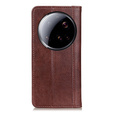 θήκη με πτερύγιο για Xiaomi 15 Ultra, Split Leather, καφέ