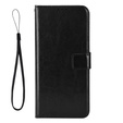 Θήκη με πτερύγιο για Xiaomi Redmi A5, Crazy Horse Wallet, μαύρη