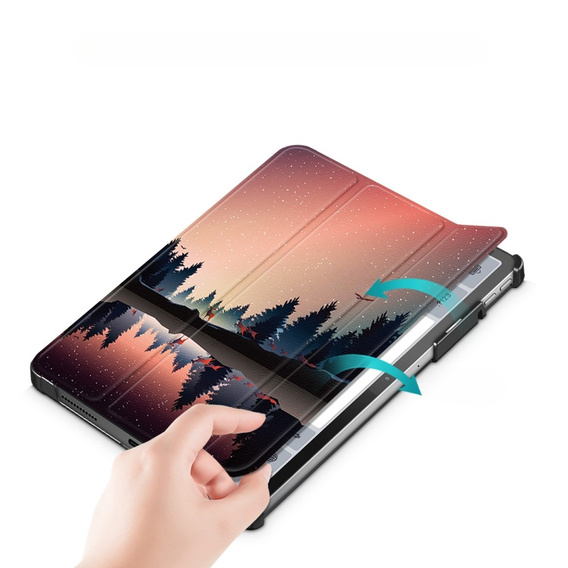 Θήκη για Lenovo Tab P11 Pro Gen 2 2022, Smartcase Pen Slot, forest and lake
