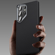 θήκη BENKS Kevlar για Samsung Galaxy S25, για MagSafe, Carbon Fiber, μαύρη