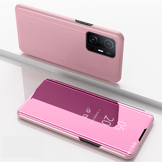 Θήκη για Xiaomi 11T / 11T Pro, Clear View, ροζ rose gold