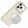 Θήκη σιλικόνης για iPhone 17 Pro, για MagSafe, αντικραδασμική, μπεζ