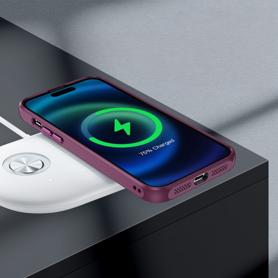 Θήκη για iPhone 14 Pro, ERBORD Impact Guard, MagSafe, μπορντό
