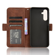 Θήκη με πτερύγιο για Samsung Galaxy A25 5G, Card Slot, καφέ