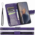 Θήκη με πτερύγιο για Motorola Edge 60 / 60 Fusion, Butterfly, μωβ