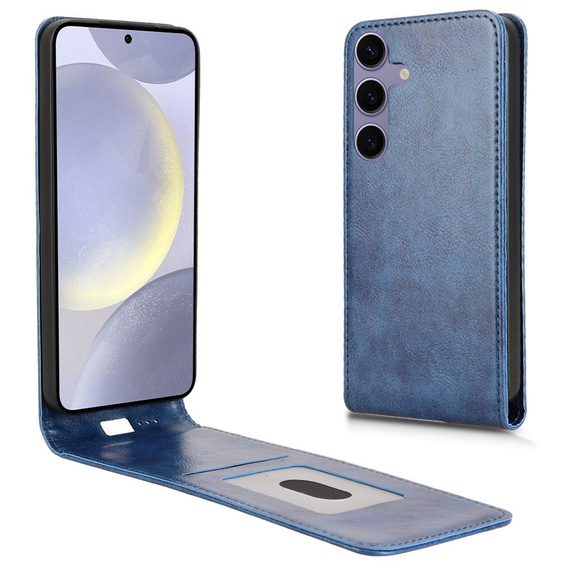 Θήκη με πτερύγιο για Samsung Galaxy S25, Flip, σκούρο μπλε
