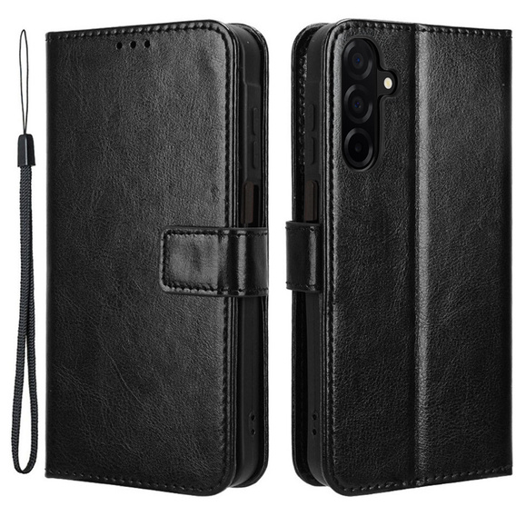 Θήκη με πτερύγιο για Samsung Galaxy A26, Crazy Horse Wallet, μαύρη