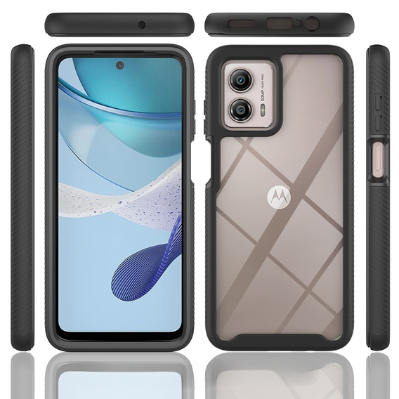 Θήκη για Motorola Moto G53 5G, Shockproof, με μεμβράνη, μαύρη