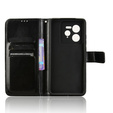 Θήκη με πτερύγιο για Realme GT 7 Pro, Crazy Horse Wallet, μαύρη
