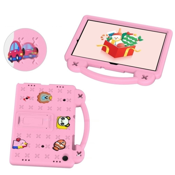 Παιδική θήκη για Samsung Galaxy Tab A9+, Cute Patterns, με βάση, ροζ