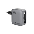 GaN φορτιστής δικτύου με καλώδιο USB-C 45 W Forcell F-Energy