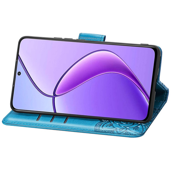 Θήκη με πτερύγιο για Realme 12, Butterfly, μπλε