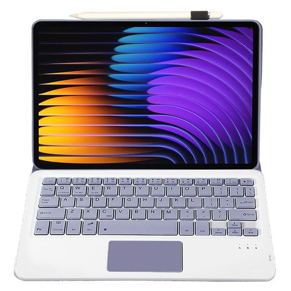 Θήκη πληκτρολογίου για Xiaomi Pad 7 / 7 Pro, TouchPad, μοβ