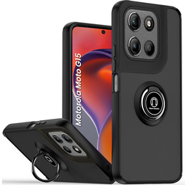 Θήκη για Motorola Moto G15 / Motorola Moto G15 Power, Frosted Ring, μαύρη