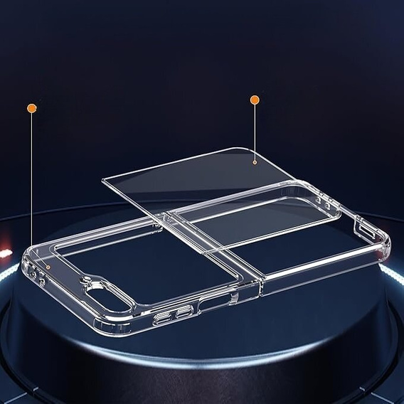 Θήκη για Samsung Galaxy Z Flip7 FE / Z Flip6, Fusion Hybrid, διαφανής